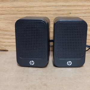 Hp LCD Mini ComputerSpeakers USB Powered 3.5mm Audio Jack Black